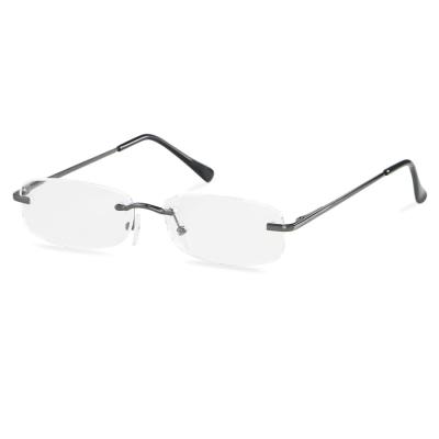 China Reading Glasses 100 200 300 400 Degree Rimless Portable Resin Hinged Readers Presbyopic Reading Glasses for sale