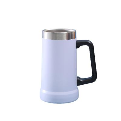 China Direct Supply 24oz Disposable Stainless Steel Brazilian Beer Mugs Insulated Vacuum Cup Stainless Steel Cup Mugs for sale