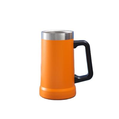 China Various Good Quality Disposable Stainless Steel Coffee Beer Mug Wine Tumbler Cups Beer Mug With Handle for sale