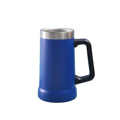 China Wholesale Disposable Stainless Steel Beer Mug With Handle Beer Mug for sale