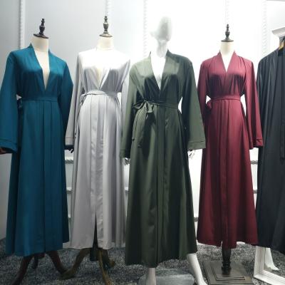 China Muslim Dress Abaya Dubai Dubai Net Long Cardigan Long Casual Formal Color Daily Casual Muslim Dress ID Long Dress for sale