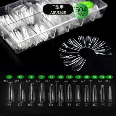 China Design Private Customized Logo 504 Pcs/Acrylic Gelx Xxl Nail Tips Ballerina Double Short Straight Box Shape Set 240Pcs for sale