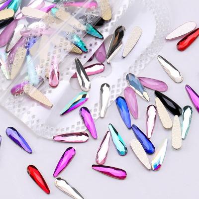 China 3D Nail Art Fancy Rhinestone Set Crystal Stone Decoration Design Flatback Multi Shape Nail Crystal Stone Good Quality 3D Glass Nail for sale