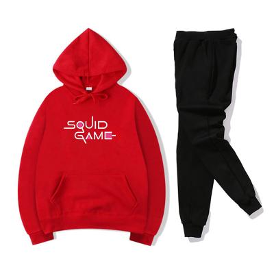 China Squid Game Letter Pattern Sweater Anti-pilling Hoodie Printed Pattern Women's Hoodie Sweatpants Set For Unisex for sale