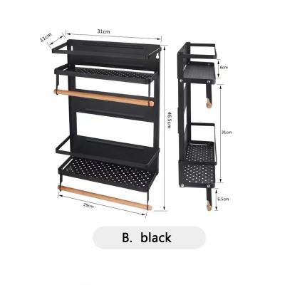 China Kitchen Stainless Steel Shelves Rack Wall Shelf Refrigerator White Side Stocked for sale