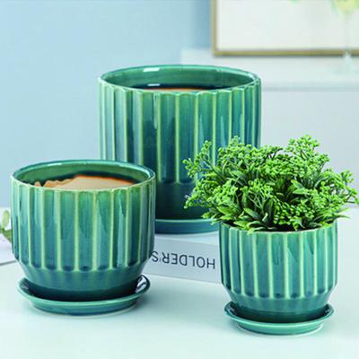 China Contemporary Wholesale Custom Ceramic Garden Flower Pot Nordic Modern Style Small Ceramic Orchid Planter Flower Pot for sale