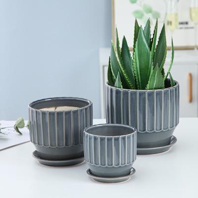 China Contemporary Custom Garden Decorative Nordic Style Ceramic Flower Pots For Indoor Outdoor Plants for sale