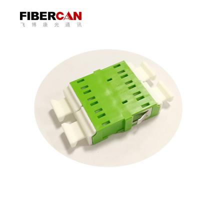 China FTTA 2022 New Design Quad LC APC Quad Fiber Adapter One Piece Body Clip Dual Slots LC Adapter With Shutter for sale