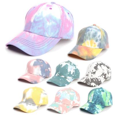 China COMMON Tie-Dye Hat Sunshade Hat Fashionable Net Red Hat Trend Sports Hat Peaked Gradient Color All-match Baseball Cap Street Color for sale