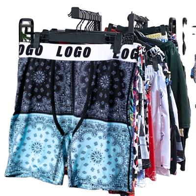 China Wholesale Custom Antibacterial Logo Print Polyester Boys Boxers Briefs Custom Made Shorts Plus Size Elastic Waistband Boxer For Men Underwear for sale