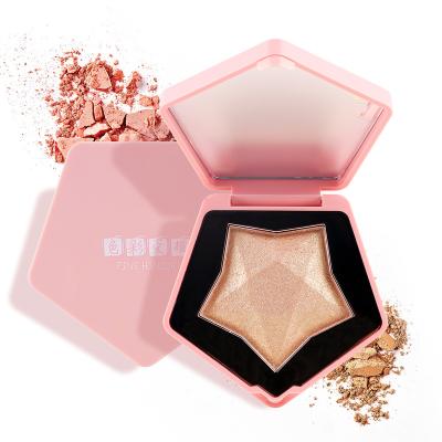 China Waterproof Instant Powder Ginger Matte Diamond Face Brighten Blush 3 Colors Private Label Highlighter Bar Makeup Powder Highlighter Bar Toner Powder for sale