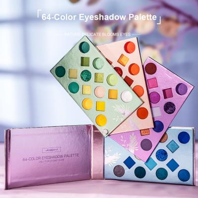 China Waterproof Rose Eyeshadow Cosmetics Glitter Pigments Eyeshadow Palette Powder Face Loose Pressed Makeup Private Label 64 Colors for sale