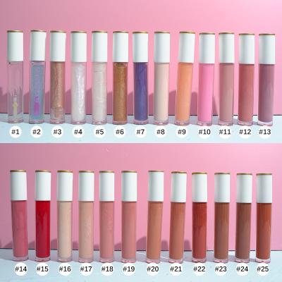 China Waterproof Vegan Natural High Gloss Cruelty Free 25 Colors Lipstick Makeup 24 Hours Long Lasting Moisturize Nourishing Liquid Lip Gloss for sale