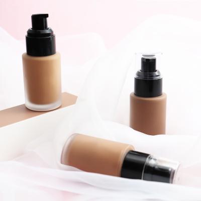 China Moisturizer Private Label Vegan Makeup Foundation 12 Color Easy To Use Glass Bottle Natural Baseface Products Liquid Skin Care for sale