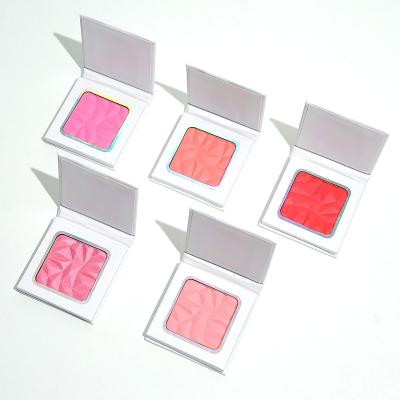 China Waterproof 5 Color Irregular Multifunctional Blush Eyeshadow Saturated Color Fine Powder Daily Use Silky Light Paper Box Diy Blush for sale