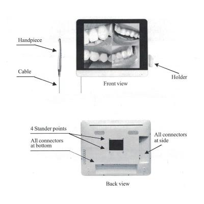 China PROFESSIONAL DENTAL Classic All In One Endoscope System Intraoral Camera For Dental Clinic With 15 Inch White Monitor for sale