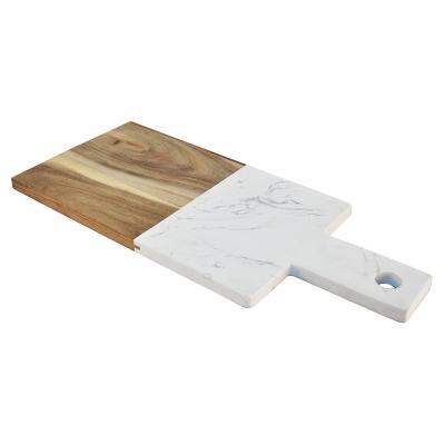 China Sustainable Marble Cheese Board Marble and Wooden Cheese Board Cheese Dish Board for sale