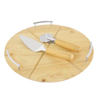 China Sustainable Pizza Tools Kit Pizza Cutter Knife Pizza Cutting Board With Groove for sale