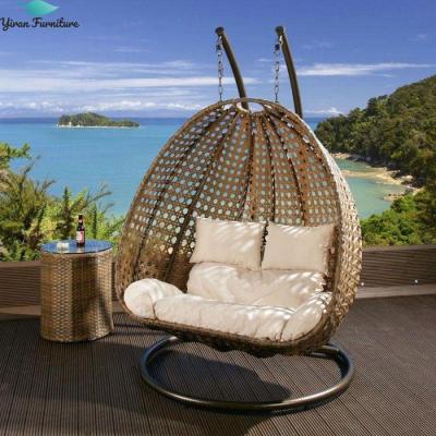 China Hot Sales Quality Metal Frame Super Comfortable Swing Hanging Outdoor Double Seater Chairs Swing Chair for sale