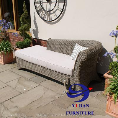 China New Sun Esistant UV Lounge Outdoor Wicker Daybed Rolls Pool Deck Rattan Cane Furniture for sale