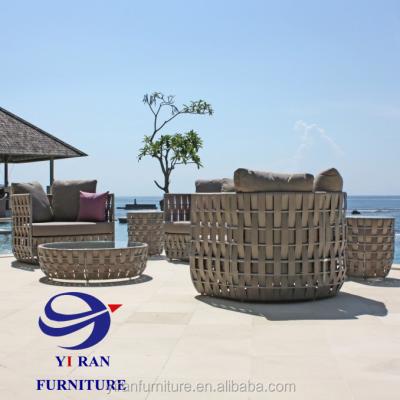 China Outdoor Weather Furniture Swimming Pool Reception Rattan Sofa With Dining Set And Convertible Outdoor Lounge Furniture for sale