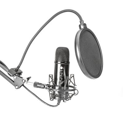 China USB Microphone Broadcast Recording Studio Equipment Table Microphone with Adjustable USB Suspension Arm Stand for sale