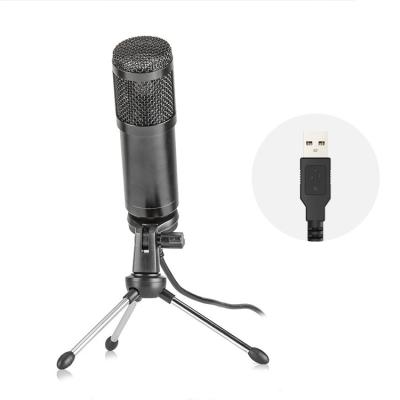 China Professional USB Microphone Voice Recording Studio Technica USB Condenser Microphone Audio Podcasting For Laptop Computer With Stand Holder for sale