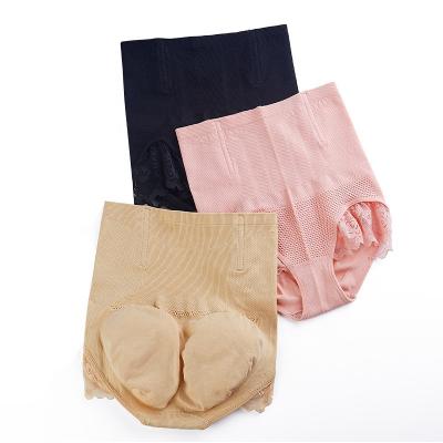 China Women Breathable Thin Knickers Trim Lace Waist Shapewear Seamless Panties High Waist Slimming Pants for sale