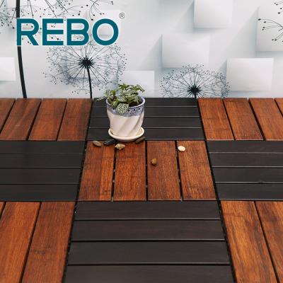 China Modern Cheap Bamboo Pool Easy Lock Tile Flooring for sale