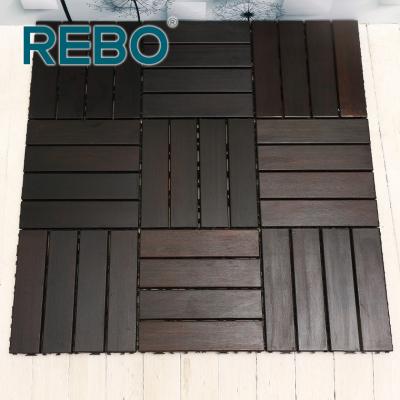 China Click Lock Modern Bamboo Flooring Tiles Quality Bamboo Decking Tiles for sale