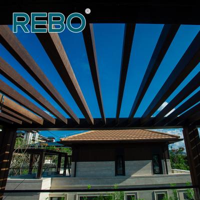 China Waterproof Customized Bamboo Garden Patio Deck Canopy Panel Pergola Roof Panel for sale