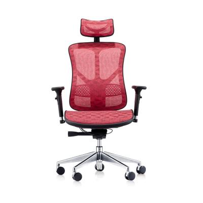 China Wholesale Adjustable Mesh Office Swivel Desk Chair Ergonomic Mesh Visitor Chair Korean Factory (Full Size) With Headrest for sale