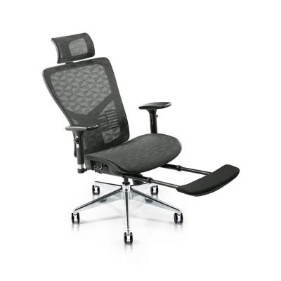 China Adjustable Swivel (Height) Mid Back Mesh Ergonomic Chair With Footrest for sale