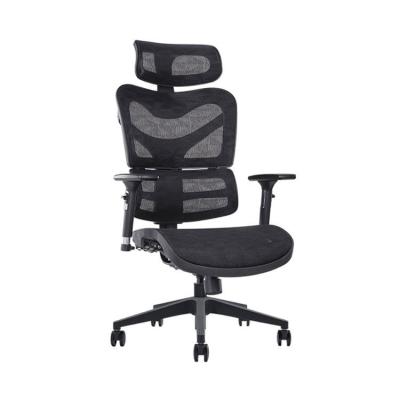 China Factory Direct Sale Adjustable (Height) Comfortable Black Mesh Office Chair With Headrest for sale