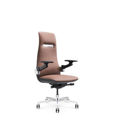 China (Size) Executive Office Chair Adjustable Genuine Leather High Quality Leather For Boss Or Manager for sale