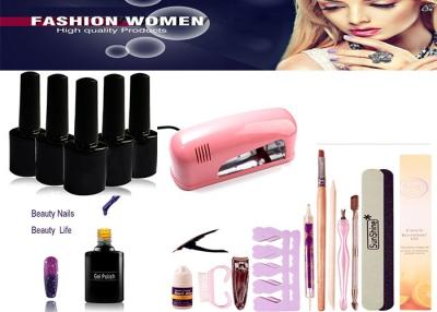 China Professional Gel Nail Kits Paint UV Gel With 9W 36W Nail Dryer For Salon for sale