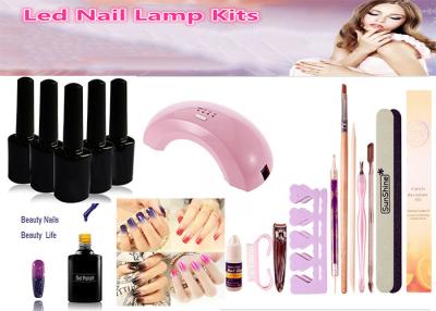 China Moon Shape 6W /12W LED Nail Lamp Kits Primer File Nail Art Tips , 1 Year Warranty for sale