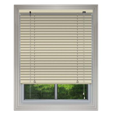 China Best Price 25mm Wood Grain Shabby Chic PVC Venetian Window Blinds For Living Room for sale