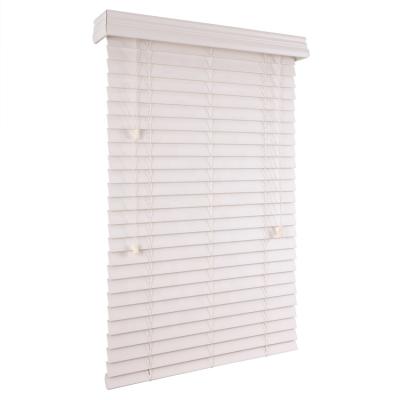 China 50MM semi-automatic venetian blinds of traditional wood slat fauxwood for sale