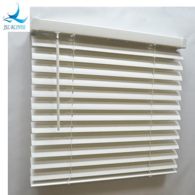 China Venetian Blind Factory Supply Blackout Popular Faux White Venetian Blind Wooden Cordless Shades for sale