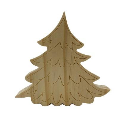 China China Manufacturer Supply Wooden Christmas Tree Ornaments Pine Wood Pieces for sale