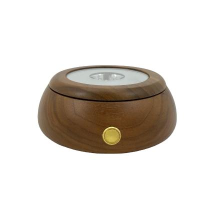 China China Made In China Business Hotel Front Desk Luminous Rotating Music Wooden Box Background for sale