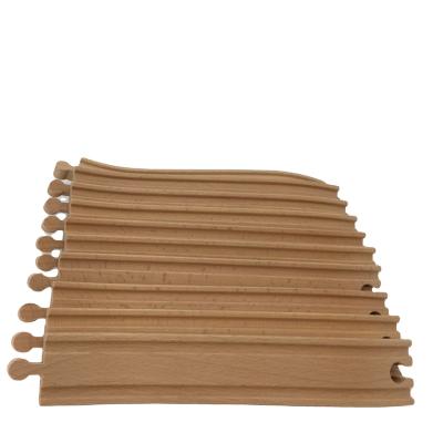 China Wear-Resisting and Not Easy to Deform Eco-friendly Toy Beech Big Curved Rail Wooden Train Track Factory Price High Standard for sale