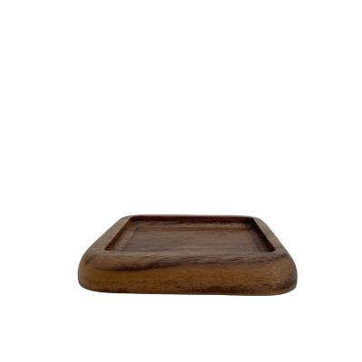 China Wear-resisting and not easy to deform good quality high standard eco-friendly walnut wooden coaster for home for sale