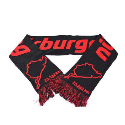 China Medium Fashion Knitted Scarf Country Flag Fashion Football Scarf Cheerleading Scarf for sale