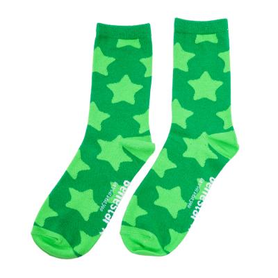 China Breathable Factory Sale Custom Logo Football Socks / Custom 100% Cotton Green Sport Socks for sale