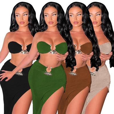 China 2022 Anti-Static Women Clothes Summer Two Piece Dresses Set Clothing Plus Size Skirt Sets Girls Dresses 2 Piece Sets Outfits for sale