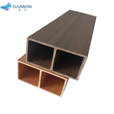 China Environmental Friendly High Quality Inner Wpc Square Timber Hollow Tube For Hotel for sale