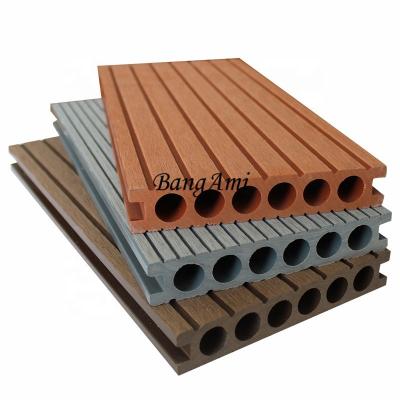 China Exterior round wall hole wpc decking floor for sale