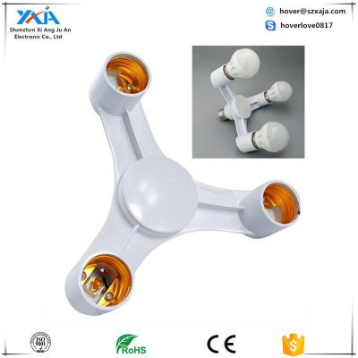 China 3 in 1 adapter lamp socket 1 in 3 course bulb E27 socket for sale